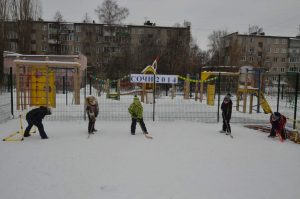 Фото спорт площадка зима